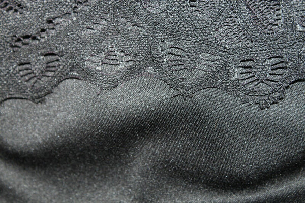 Kensie NEW $99 Sz M Black on Black Lace Overlay Nylon Spandex Poly Dress