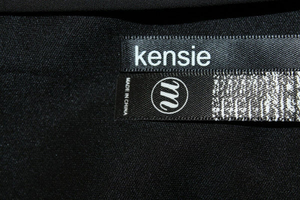 Kensie NEW $99 Sz M Black on Black Lace Overlay Nylon Spandex Poly Dress