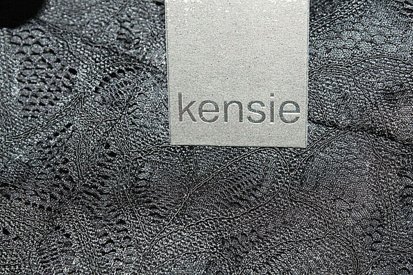Kensie NEW $99 Sz M Black on Black Lace Overlay Nylon Spandex Poly Dress
