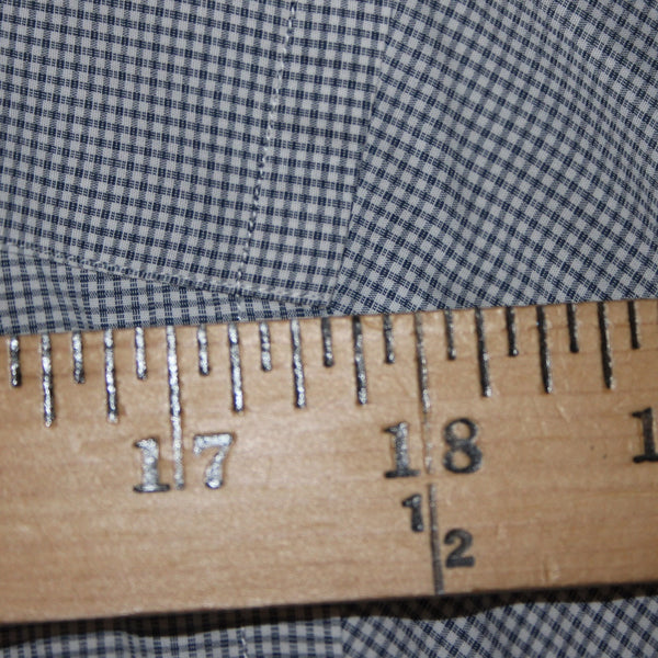 Burberry Shirt Sz 16.5 Navy Blue White Collared Button Down 100% Cotton Shirt