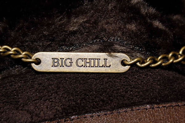 Big Chill NEW $160 Sz S Brown Polyester Faux Fur Lined Hooded Jacket Coat