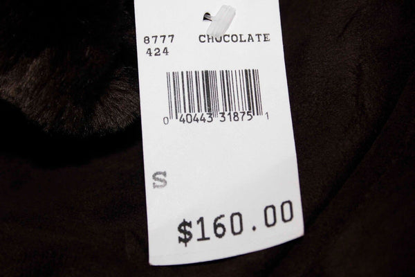 Big Chill NEW $160 Sz S Brown Polyester Faux Fur Lined Hooded Jacket Coat