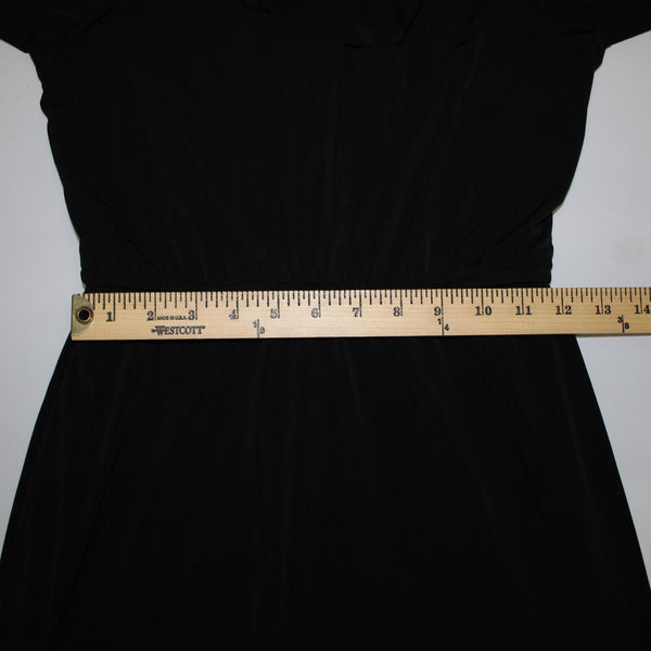 Donna Ricco Sz 4 Black Lined 3/4 Sleeve Polyester Spandex Dress