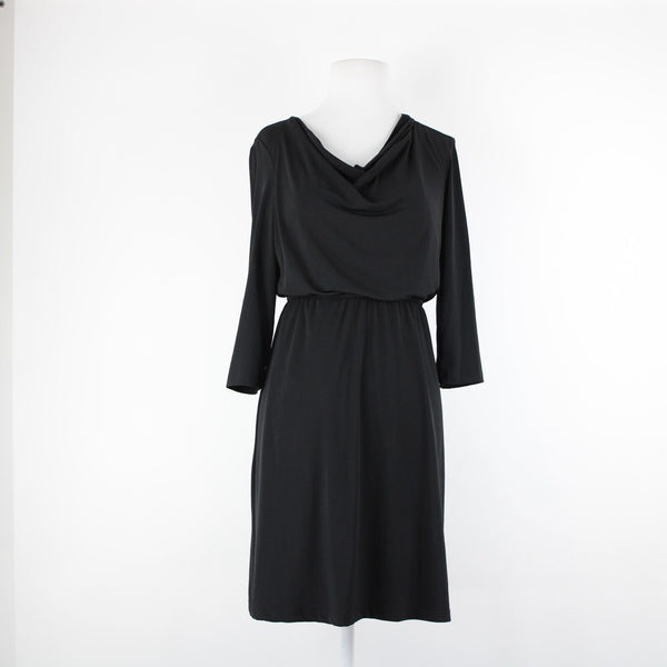Donna Ricco Sz 4 Black Lined 3/4 Sleeve Polyester Spandex Dress