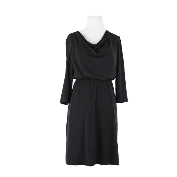 Donna Ricco Sz 4 Black Lined 3/4 Sleeve Polyester Spandex Dress
