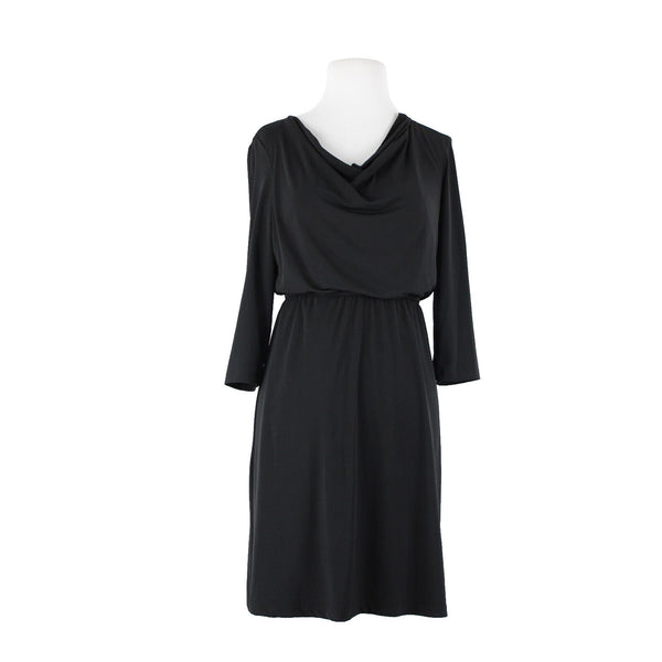 Donna Ricco Sz 4 Black Lined 3/4 Sleeve Polyester Spandex Dress