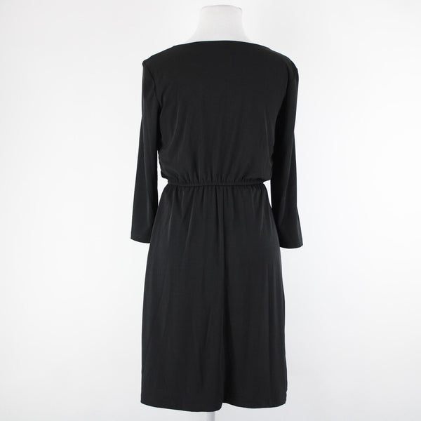 Donna Ricco Sz 4 Black Lined 3/4 Sleeve Polyester Spandex Dress