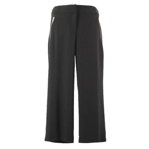 Calvin Klein 4 x 23" Black Gold Faux Zipper Pocket Crop Poly Spandex Pant