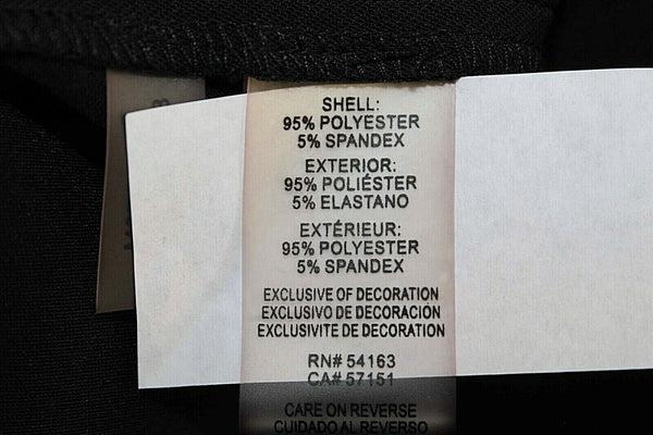 Calvin Klein 4 x 23" Black Gold Faux Zipper Pocket Crop Poly Spandex Pant