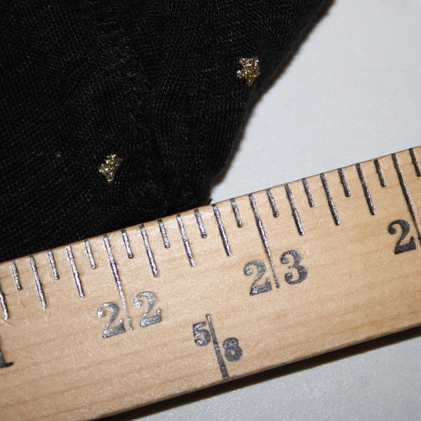 Rails Sz S Black Gold Stars V Neck Sheer Long Sleeve Linen Lyocell Tencel Top