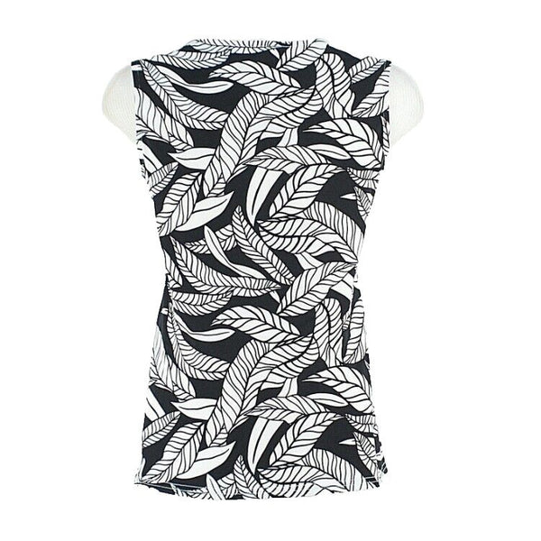 Attention NEW $20 Sz XS Black White Smokey Rhinestones Polyester Spandex Top