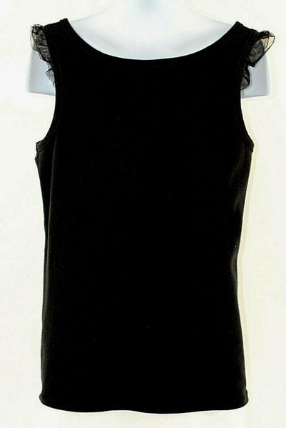 Justice 10 Black Pink Silver Studs Glitter Cotton Spandex Nylon Girls Top