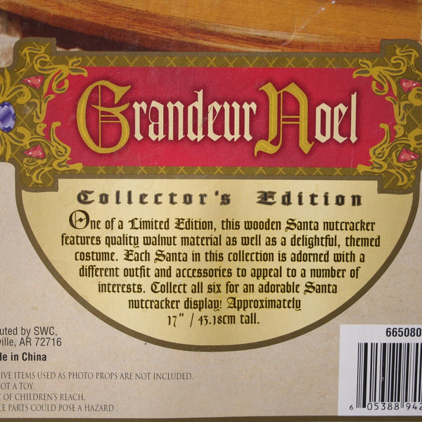 Grandeur Noel Limited Edition 17" Wooden Santa Nutcracker