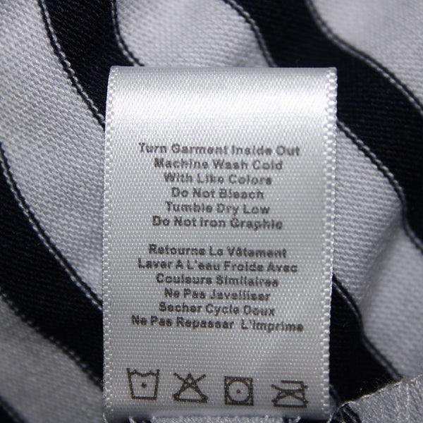 Spiritual Gangsta Sz XL White Navy Blue Stripe Good Karma Crew Polyester Sweater