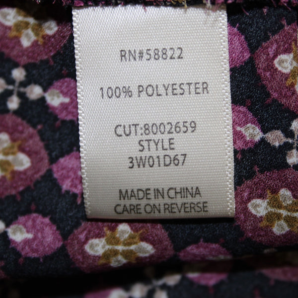 Max Studio Dress NEW $198 Sz 2X Black Purple Multi Color Ruffles 100% Poly Dress