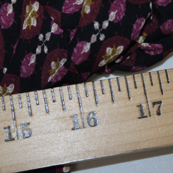 Max Studio Dress NEW $198 Sz 2X Black Purple Multi Color Ruffles 100% Poly Dress