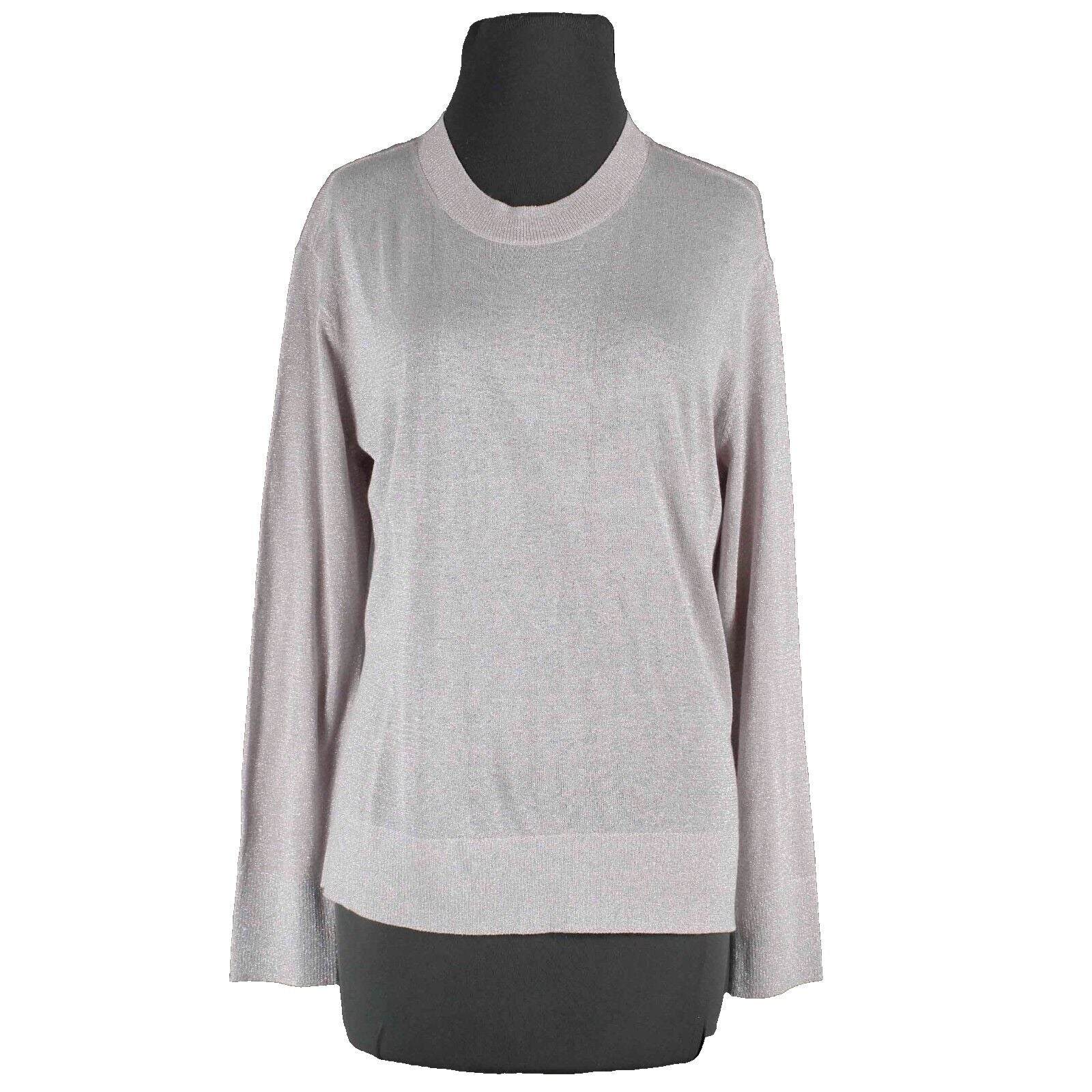HM NEW $30 Sz S Lavender Silver Acrylic Glitter Viscose Sweater Knit Top