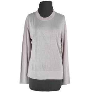 HM NEW $30 Sz S Lavender Silver Acrylic Glitter Viscose Sweater Knit Top