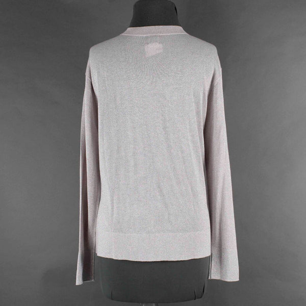HM NEW $30 Sz S Lavender Silver Acrylic Glitter Viscose Sweater Knit Top