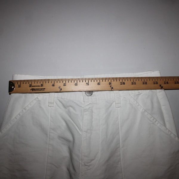 J Brand Sz 26 x 27 White Cargo Pockets Cotton Linen Pant
