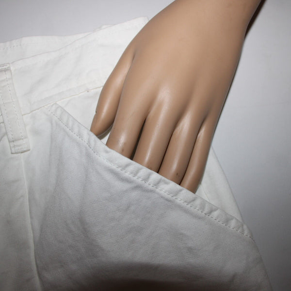 J Brand Sz 26 x 27 White Cargo Pockets Cotton Linen Pant