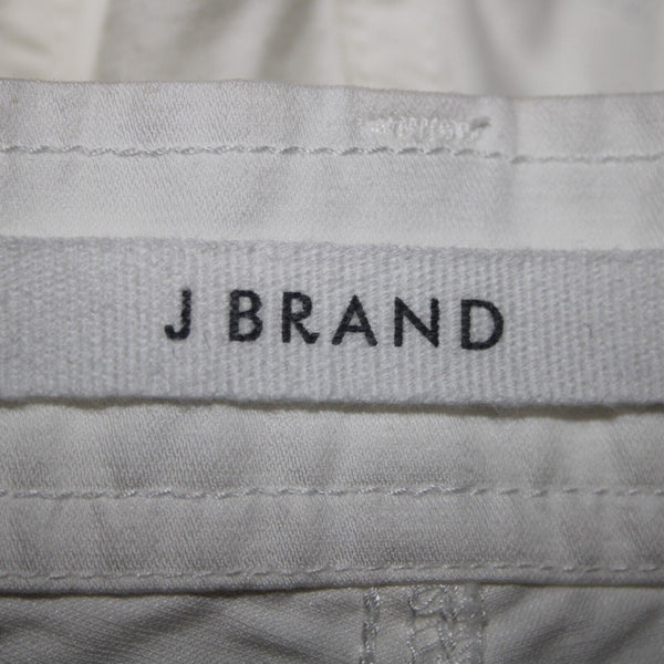 J Brand Sz 26 x 27 White Cargo Pockets Cotton Linen Pant
