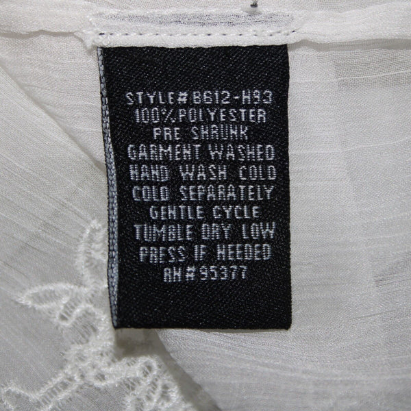 Sanctuary NEW $96 Sz S White Sand Jacinda Tunic Sheer Embroid 100% Poly Top