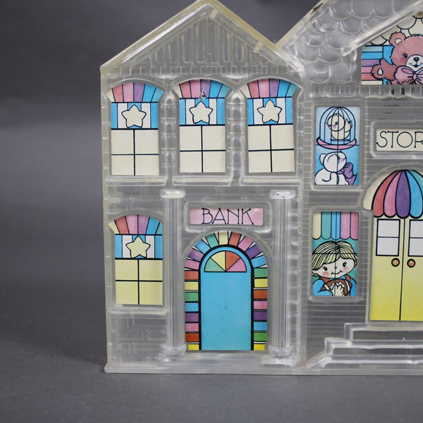 Clear Multi Color Plastic 12 x 7.5 AS IS Piggy Bank