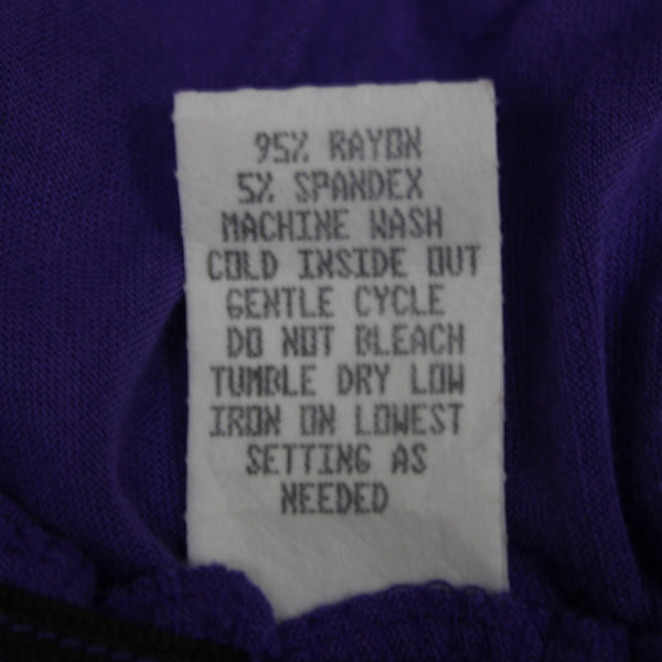Tempted Apparel NEW Sz S Purple Silver Zipper Unlined Rayon Spandex Dress