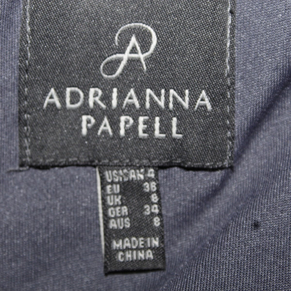 Adrianna Papell Dress Sz 4 Purple Lace Embroidered Lined Viscose Dress