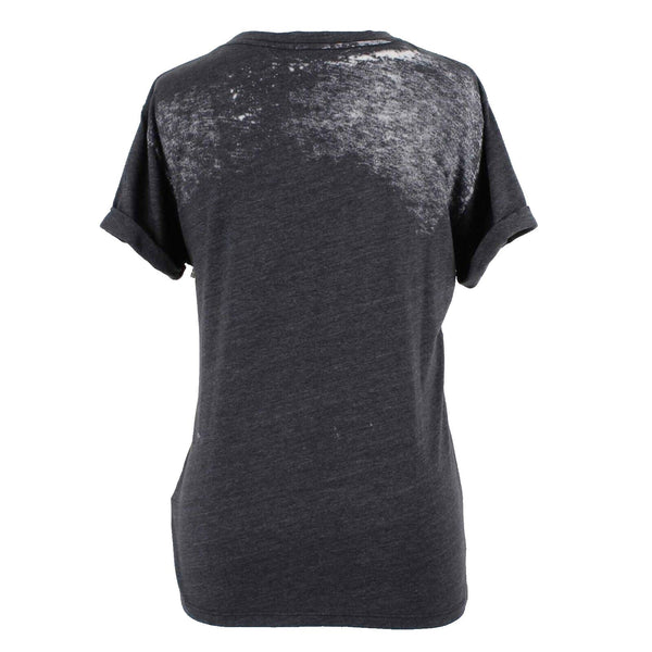 Mother NEW $115 Sz XS Charcoal Ivory Graphic Tee Cotton Blend Knit Top