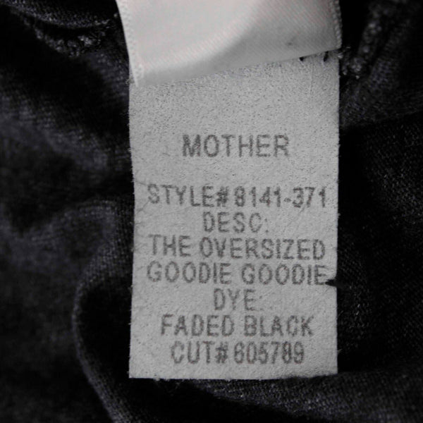 Mother NEW $115 Sz XS Charcoal Ivory Graphic Tee Cotton Blend Knit Top