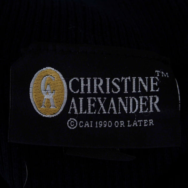 Christine Alexander Sz M Black Rhinestones Turtleneck Cotton Nylon Sweater