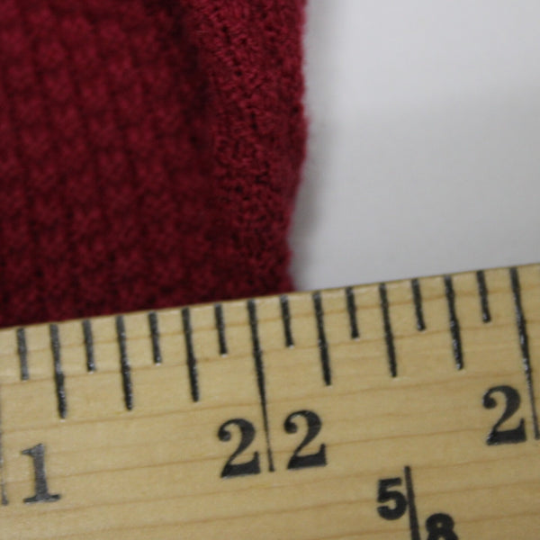 Pure Jill Sz XS Burgundy Red Textured Pockets Cotton Cashmere Sweater