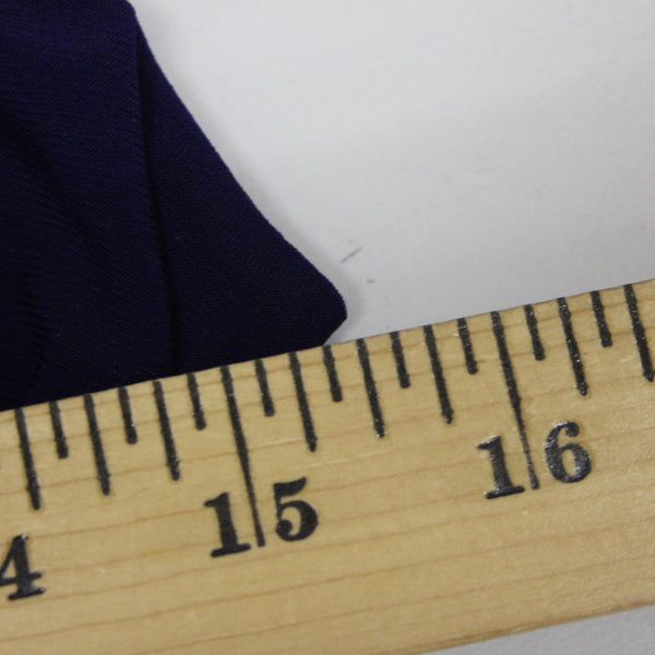 American Living Sz 4 Navy Aqua Faux Wrap Ruched Bodice Poly Blend Part Dress