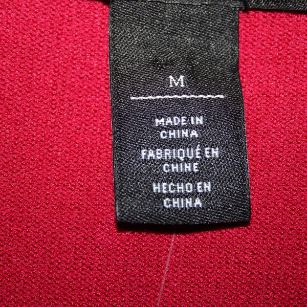 White House Black Market NEW $94 Sz M Cardinal Red Rayon Nylon Cardigan Sweater