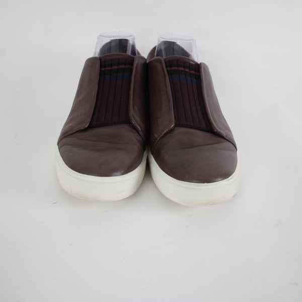 Vince Sz 11 M /41 Purple Slip On Leather Upper Inner Tieless Tennis Shoe Flats