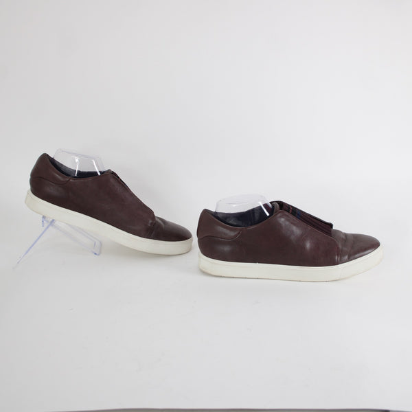 Vince Sz 11 M /41 Purple Slip On Leather Upper Inner Tieless Tennis Shoe Flats