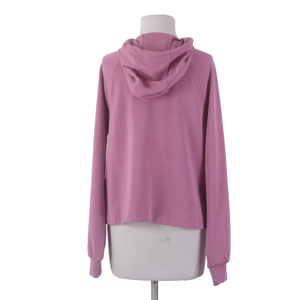 Athleta AW Sweater Sz S Petite Pink Hooded Pull Over Polyester Elastane Sweater