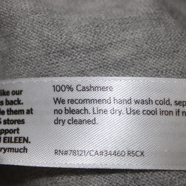 Eileen Fisher Wrap Sweater Sz XL Gray Collared 100% Cashmere Wrap Sweater