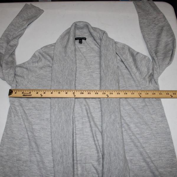 Eileen Fisher Wrap Sweater Sz XL Gray Collared 100% Cashmere Wrap Sweater