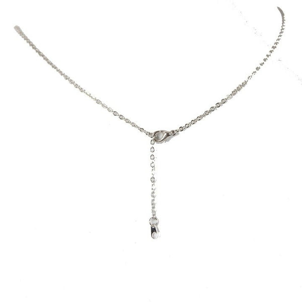 KAYLA Name Silvertone Rhinestone 14.5" w 4.5" Multi Ring Ext Necklace
