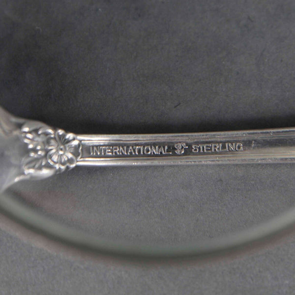 International Sterling Wild Rose 30g Silverware Fancy Silver Sterling Spoon