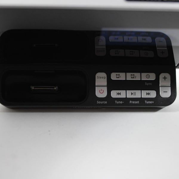 Insignia Clock Radio With Dock For Iphone Ipod FM Tuner Radio