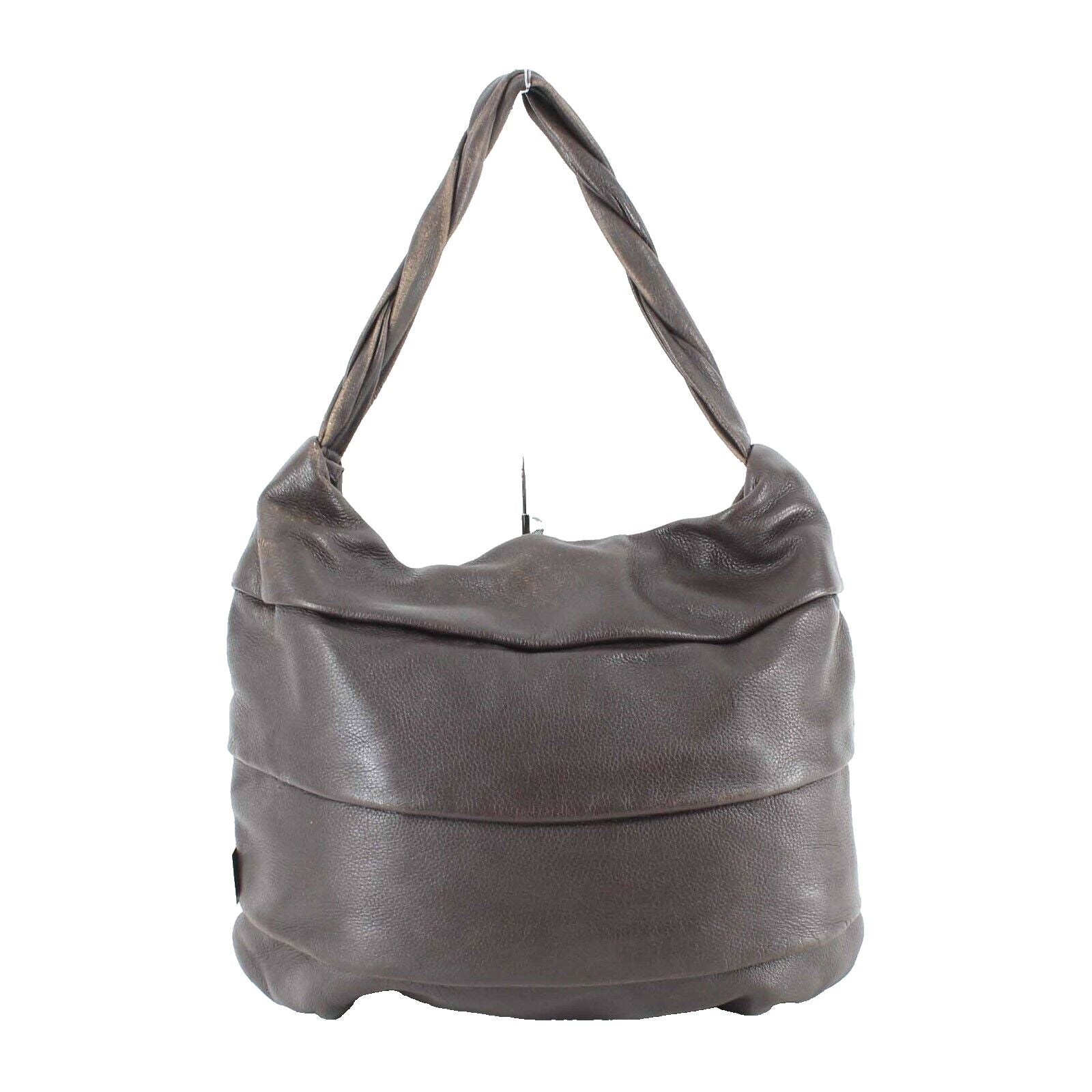Desmo 15 x 18 x 6 Brown Large Zip Top Soft Pebbled Leather Purse