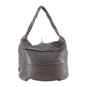 Desmo 15 x 18 x 6 Brown Large Zip Top Soft Pebbled Leather Purse