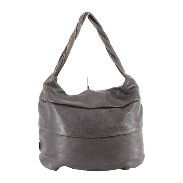 Desmo 15 x 18 x 6 Brown Large Zip Top Soft Pebbled Leather Purse