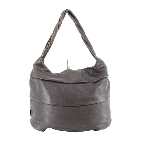 Desmo 15 x 18 x 6 Brown Large Zip Top Soft Pebbled Leather Purse