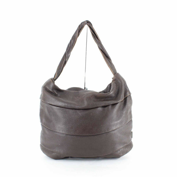 Desmo 15 x 18 x 6 Brown Large Zip Top Soft Pebbled Leather Purse
