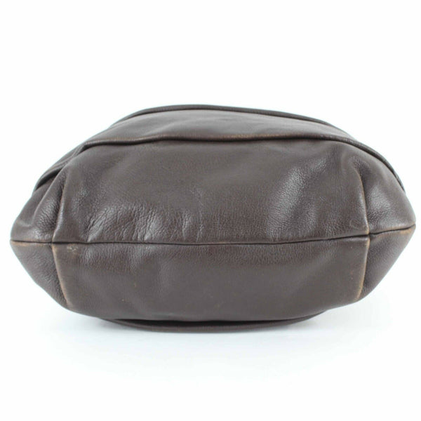Desmo 15 x 18 x 6 Brown Large Zip Top Soft Pebbled Leather Purse